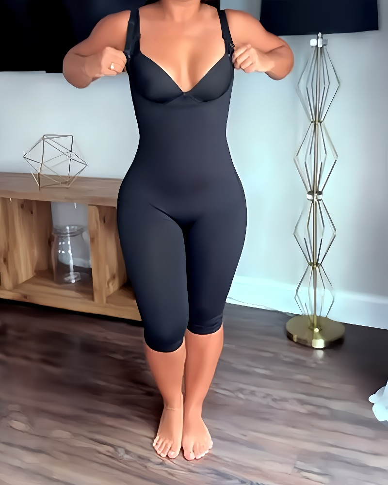 Shapshe® Slimming Open Bust Adjustable Shoulder Straps Jumpsuit Bodyshaper