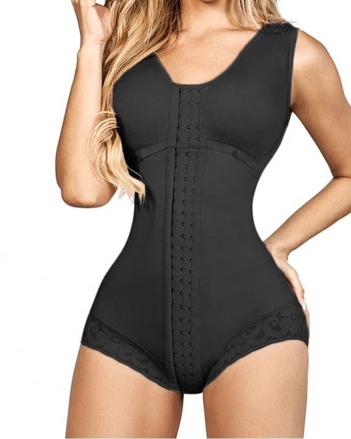 Shapshe® Women's Hook And Eye Closure Breast Support Shapewear Tummy Control Triangle Bodysuit