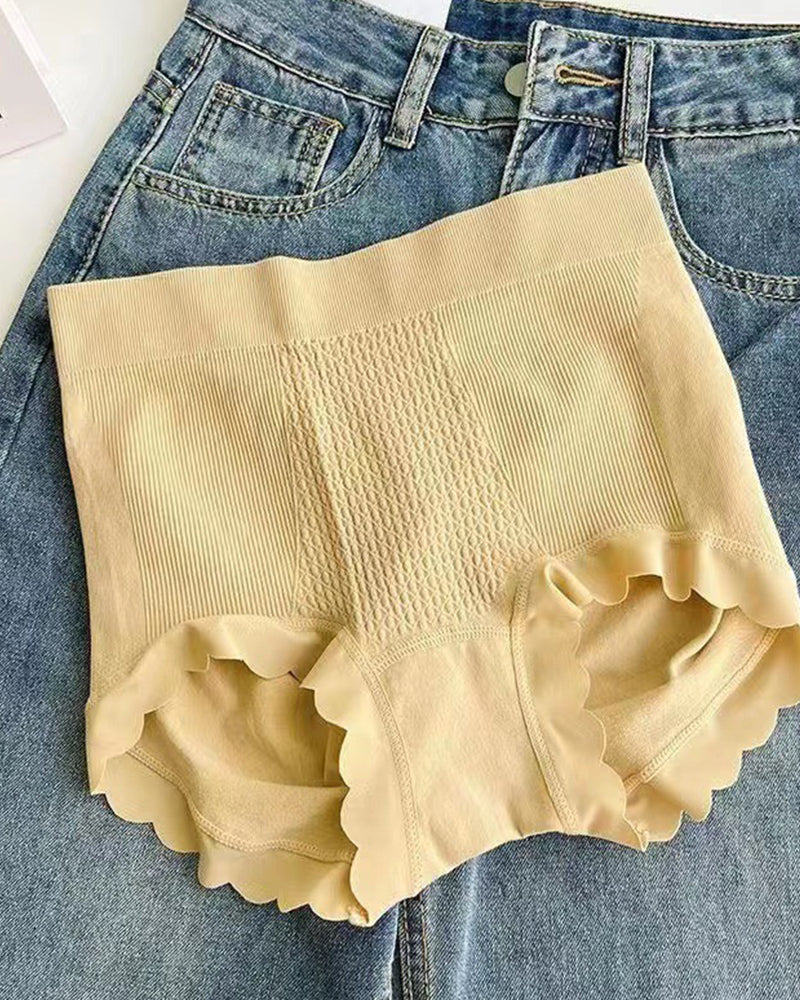 High Waist Tummy Tuck Cotton Antibacterial Bottom Seamless Underwear