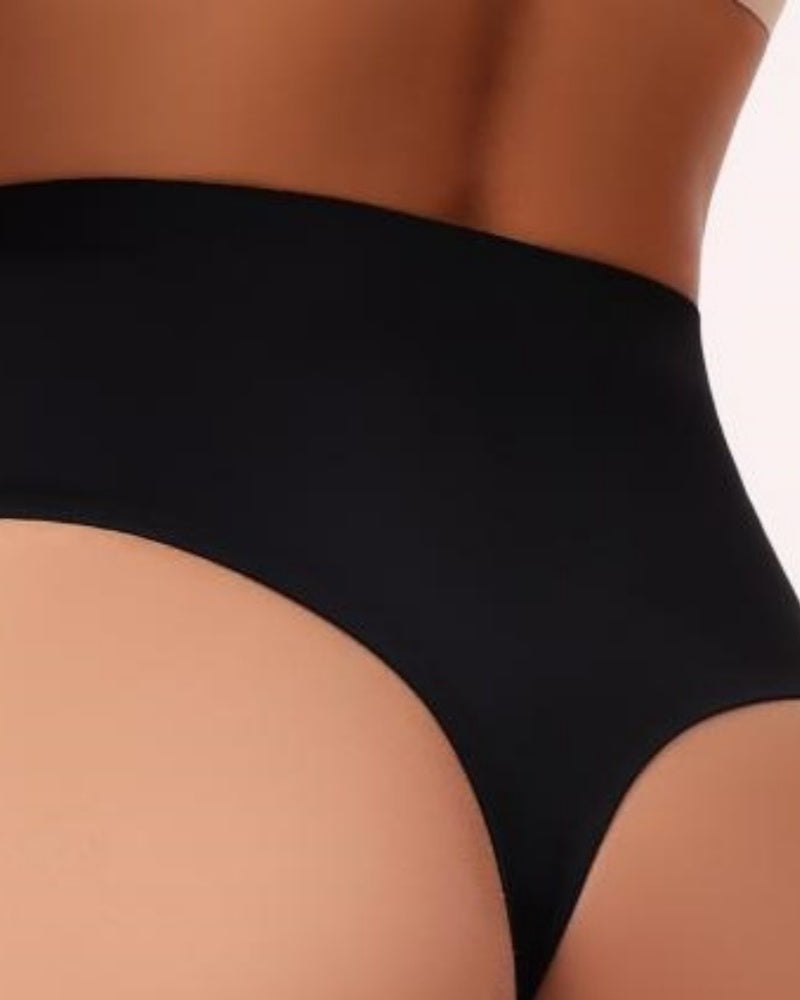 Tanga moldeador de tiro medio sin costuras para mujer