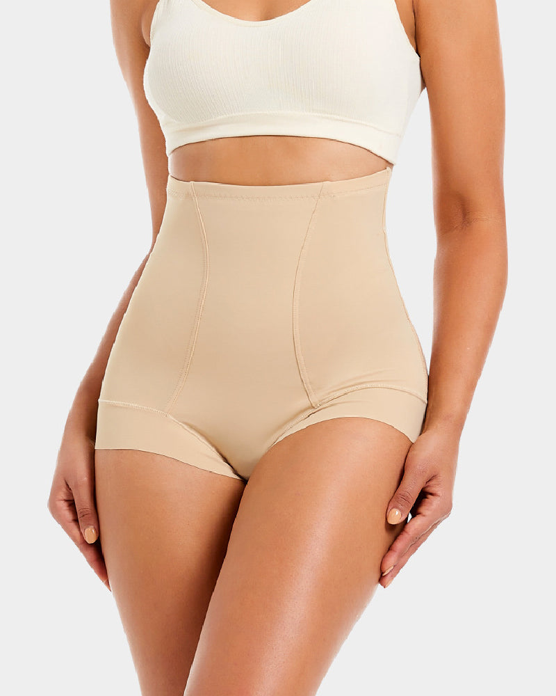 Sexy Tummy Control Thin Mesh Shapewear Panties Hip-Lift High Waist Shaping Briefs