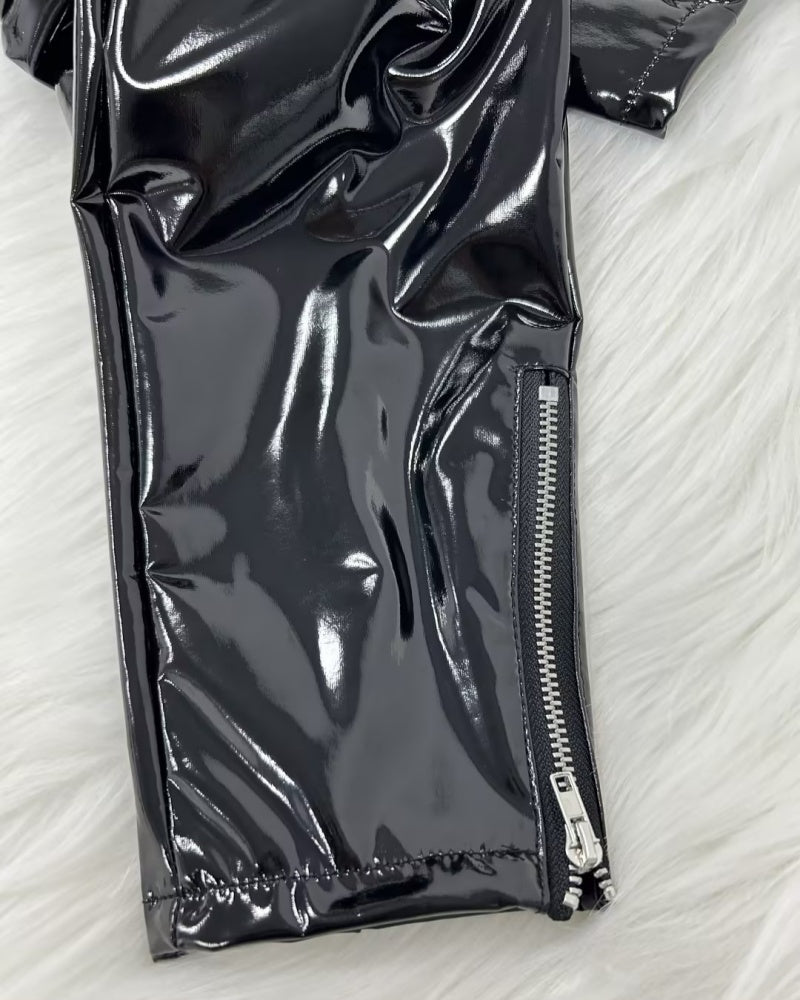 Shapshe® PU Leather Mirror New Slim Tight Leather Pants for Women Fashionable and Versatile