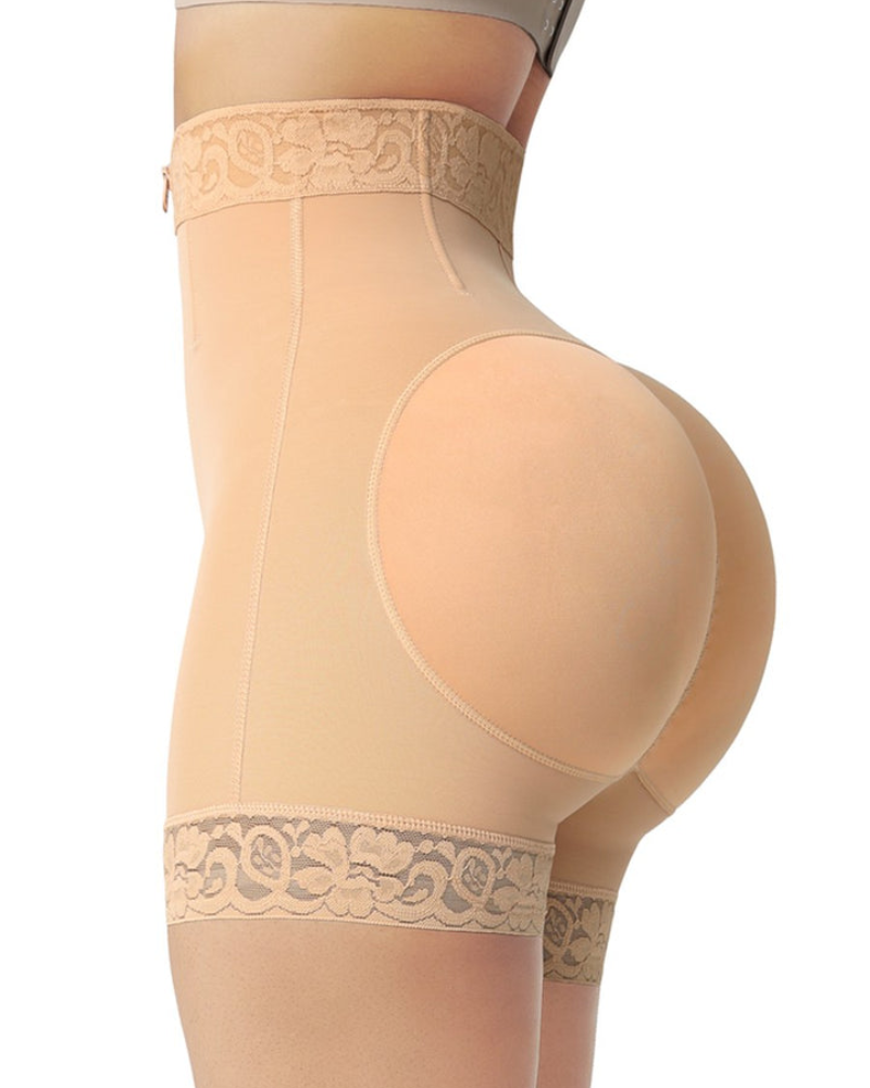 Shapshe® Mid Waist Tummy Control Front Zipper High Compression Butt Lifter Shaper Fajas Shorts