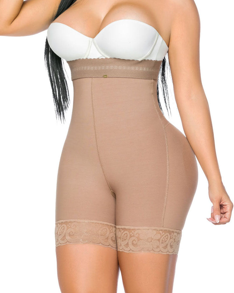 Shapshe® High-Waist Butt Lifter Double Compression Lace Invisible Shapewear Shorts