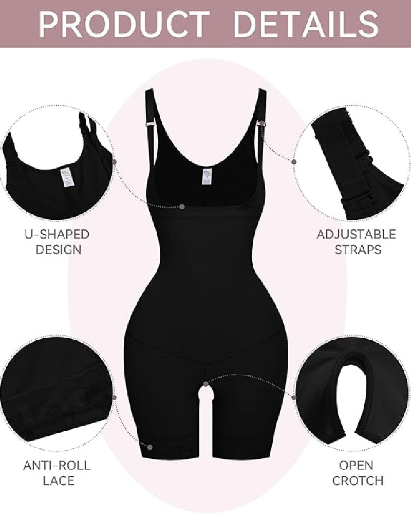 Shapshe® Tummy Control Open Bust Butt Lifter Bodysuits Shapewear