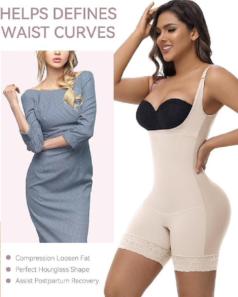 Shapshe® Tummy Control Open Bust Butt Lifter Bodysuits Shapewear
