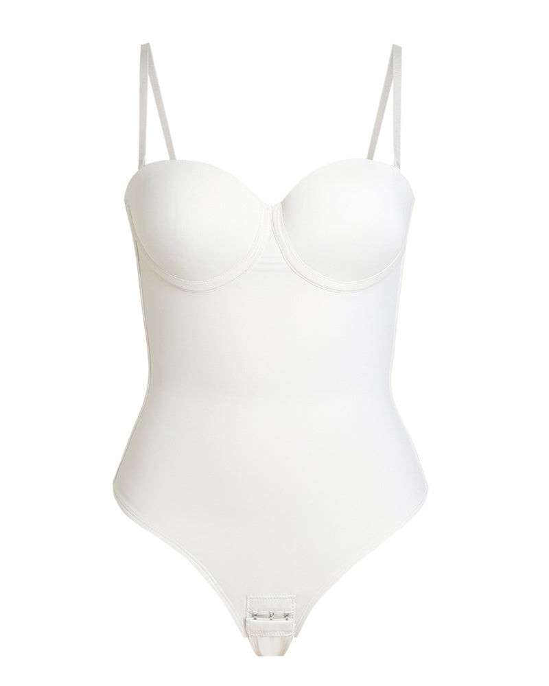 Shapshe® Sexy Back Lace-up Thong Seamless Skinny Bodysuit