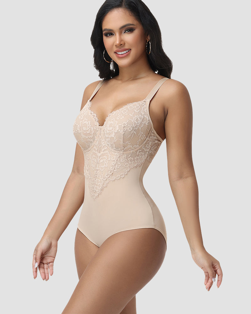 Shapshe® Sexy Lace Floral Hip Lift Shapewear Bodysuit