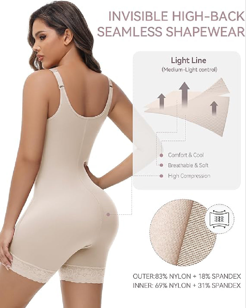 Shapshe® Tummy Control Open Bust Butt Lifter Bodysuits Shapewear
