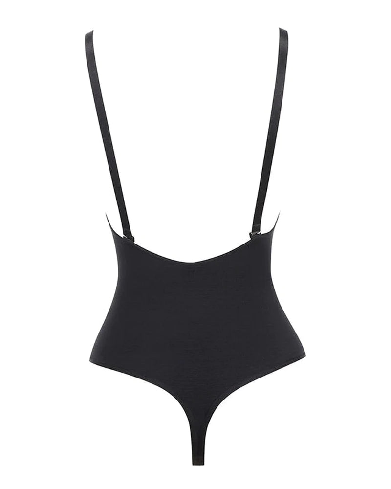 Body sin costuras con control de abdomen, tanga levantadora de glúteos, moldeador de cuerpo sin espalda