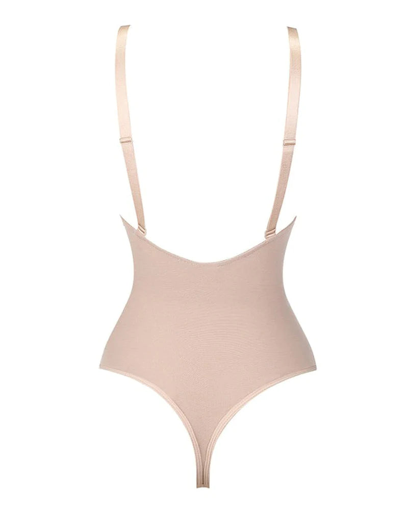 Body sin costuras con control de abdomen, tanga levantadora de glúteos, moldeador de cuerpo sin espalda