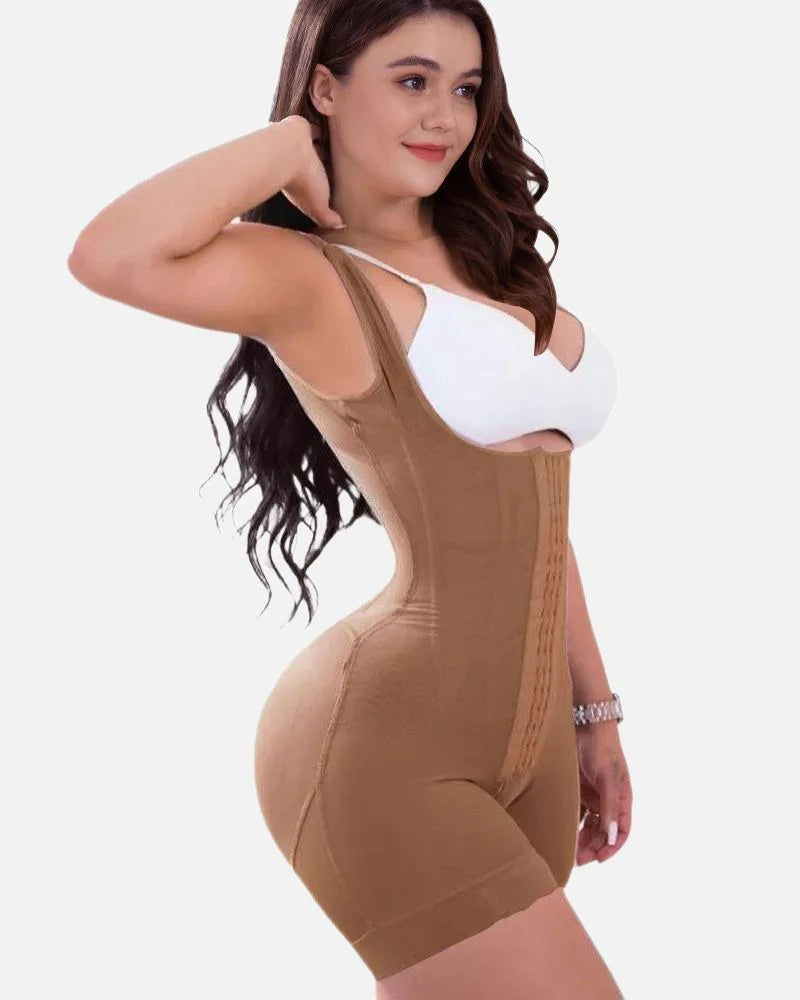 Shapshe® Firm Compression Tummy Control Shapewear Adjustable Bodysuit Hook and Eye Closure