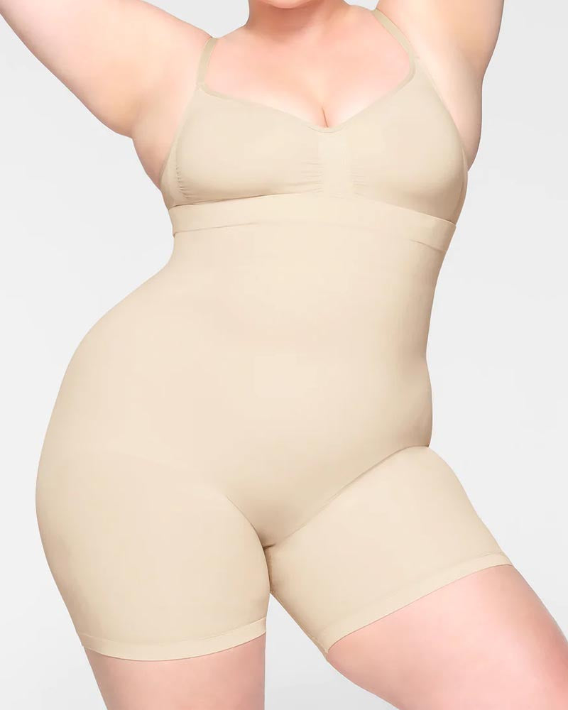 Pantalones cortos moldeadores con control de barriga adelgazante de cintura alta sin costuras