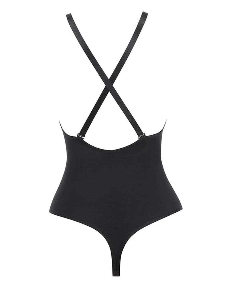 Body sin costuras con control de abdomen, tanga levantadora de glúteos, moldeador de cuerpo sin espalda