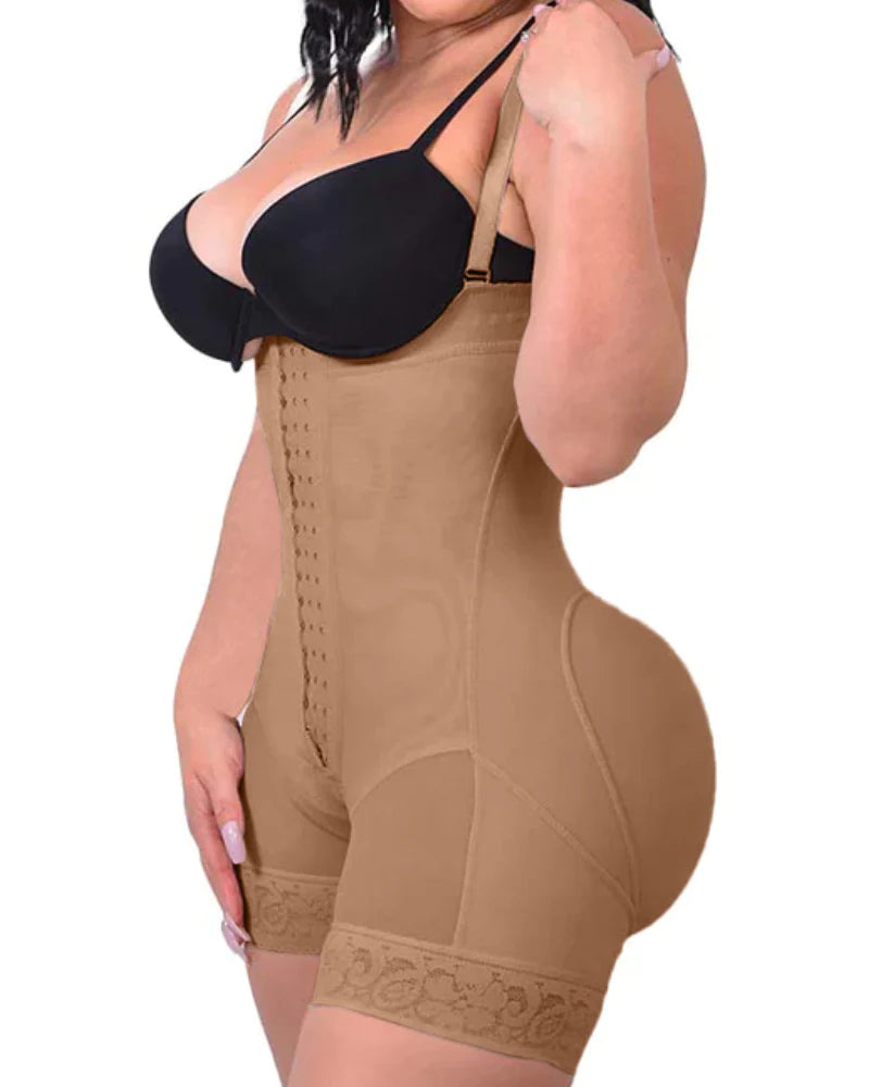 Shapshe® Tummy Control Body Shaper Butt Lifter Thigh Slimmer Faja Plus Shapewear with Zipper Crotch
