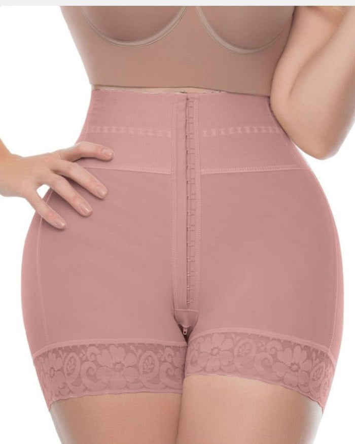 Shapshe® Double Compression High Waisted BBL Shorts With Mid-section Tummy Control Panties