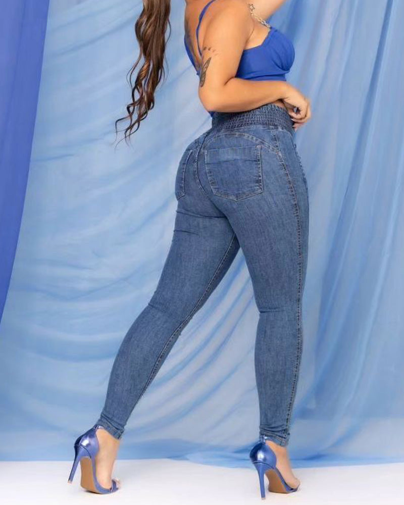 Shapshe® High-Waisted Tummy Control Butt Liftter Skinny Jeans