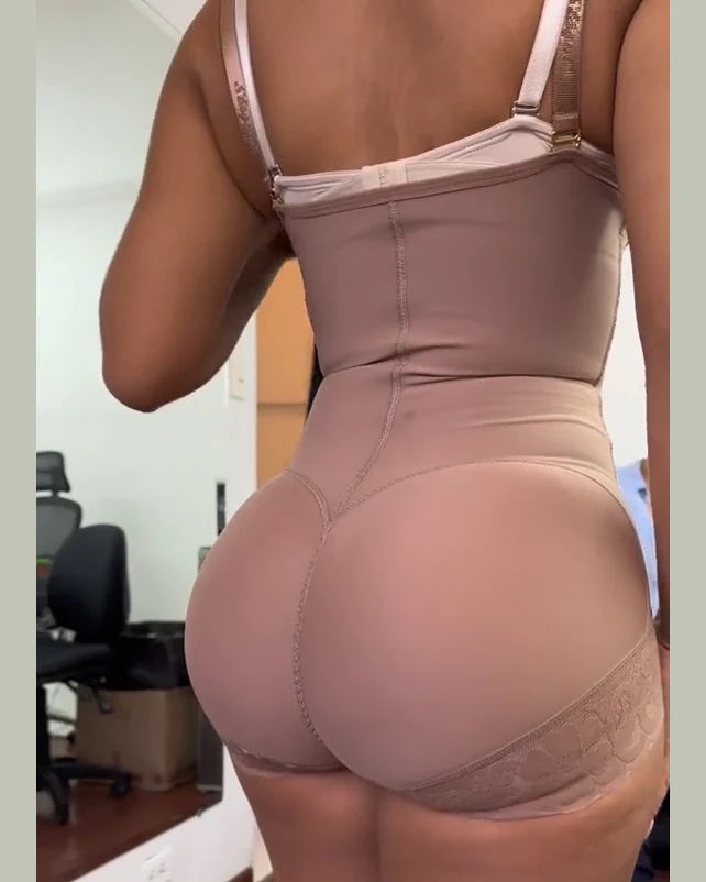 Body moldeador de faja con control de barriga y busto abierto con cremallera