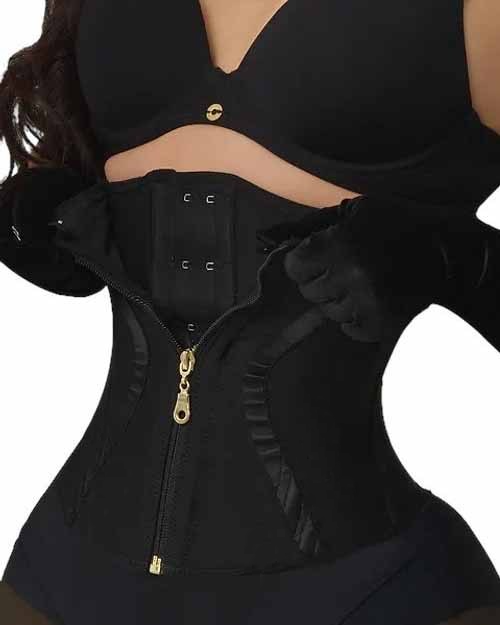 Postpartum Belly Wrap Waist Trainer Corset Women Zipper Hook Body