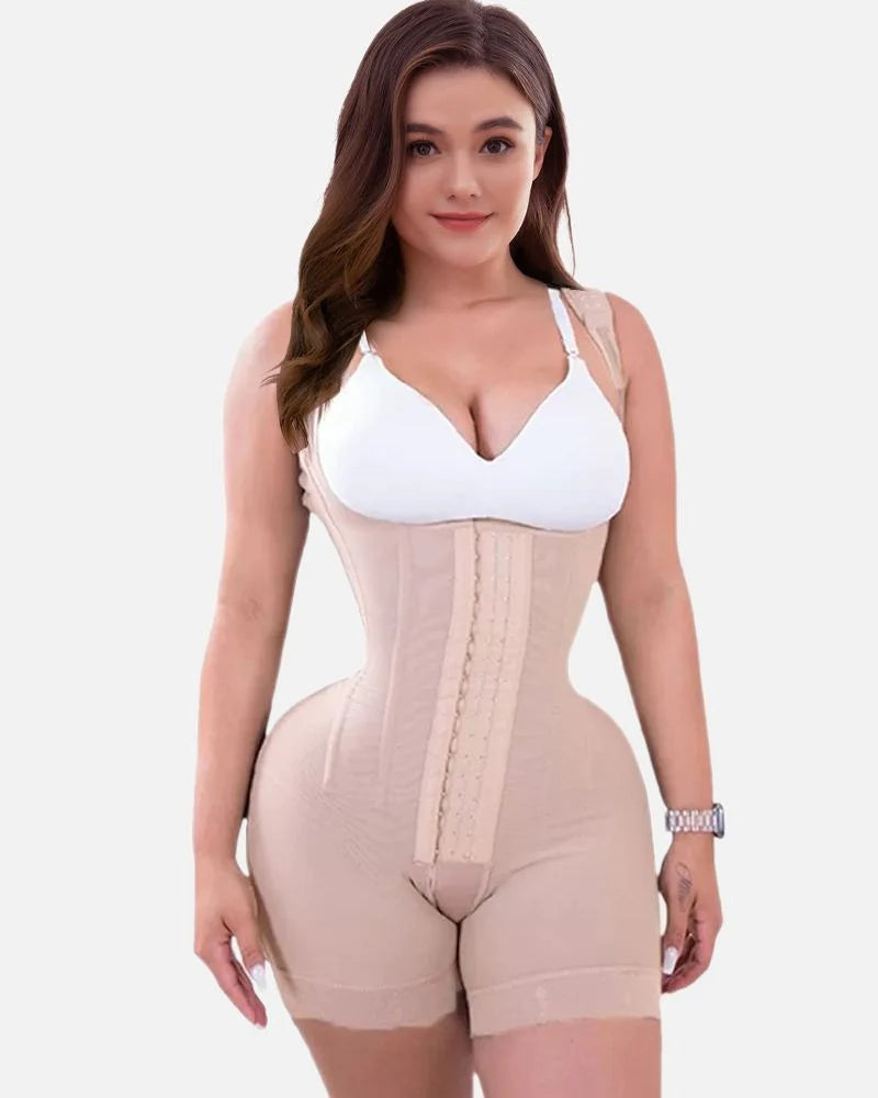 Shapshe® Firm Compression Tummy Control Shapewear Adjustable Bodysuit Hook and Eye Closure