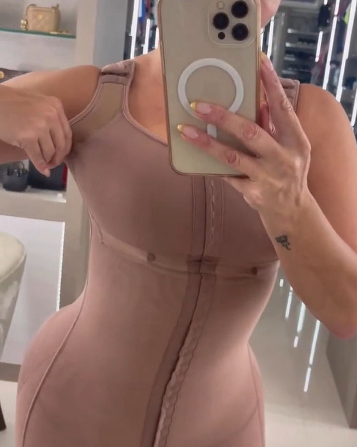 Shapshe® Double Compression Tummy Control Shapewear Faja With Bra