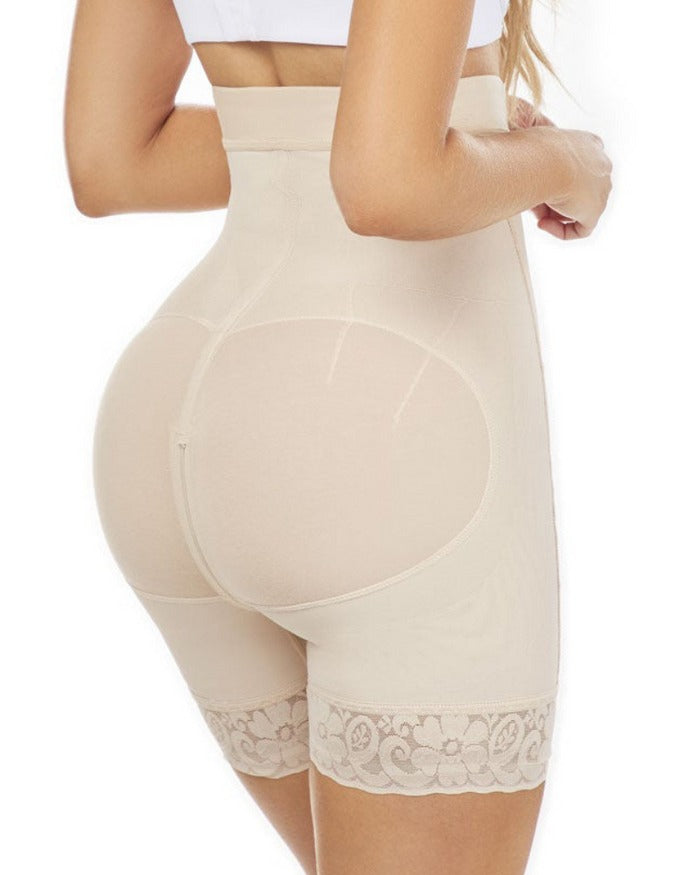 Pantalones cortos de fajas levantadoras de glúteos con control de barriga de cintura alta