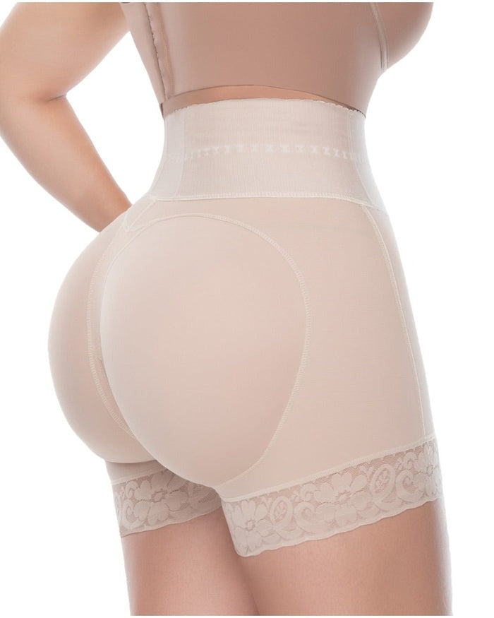 Shapshe® Double Compression High Waisted BBL Shorts With Mid-section Tummy Control Panties