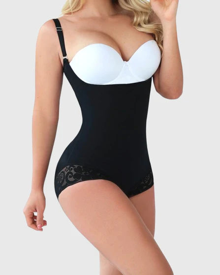 Shapshe® Open Bust Tummy Tucking Full Bodysuit Shapewear