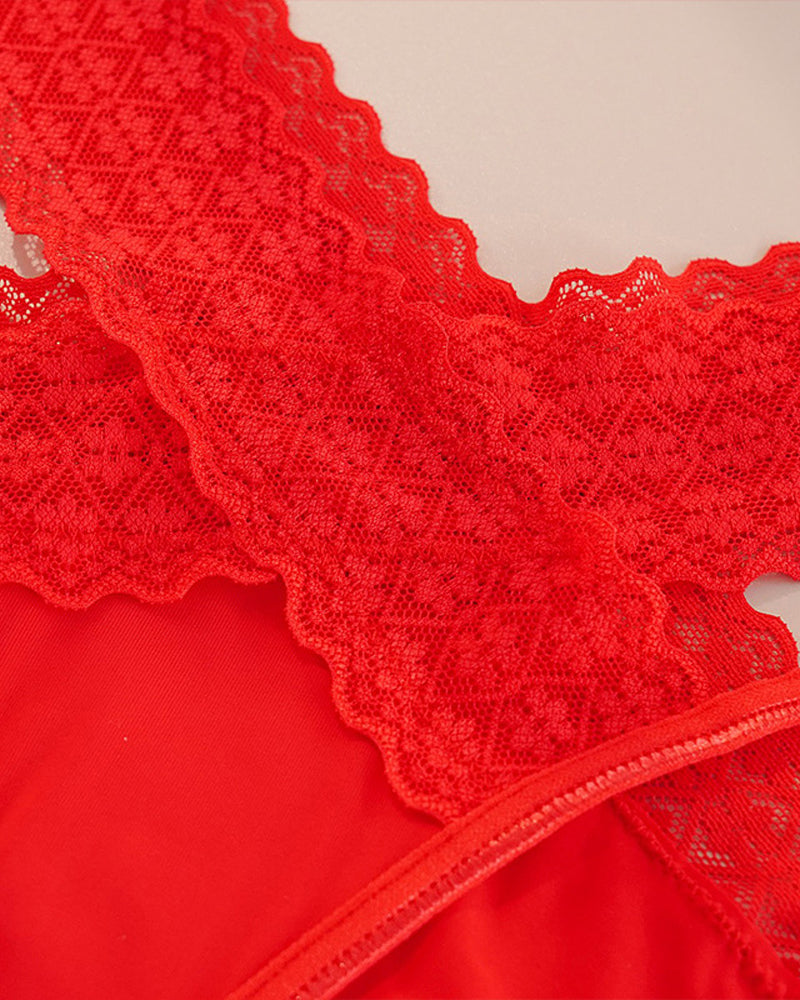 Bragas cruzadas sexys de talla grande y cintura media para mujer