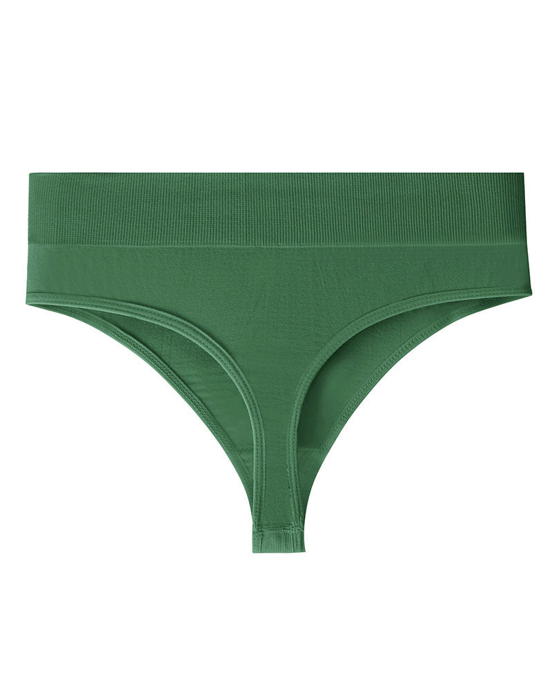 Tanga de talle alto elástico de algodón con hilo sin costuras