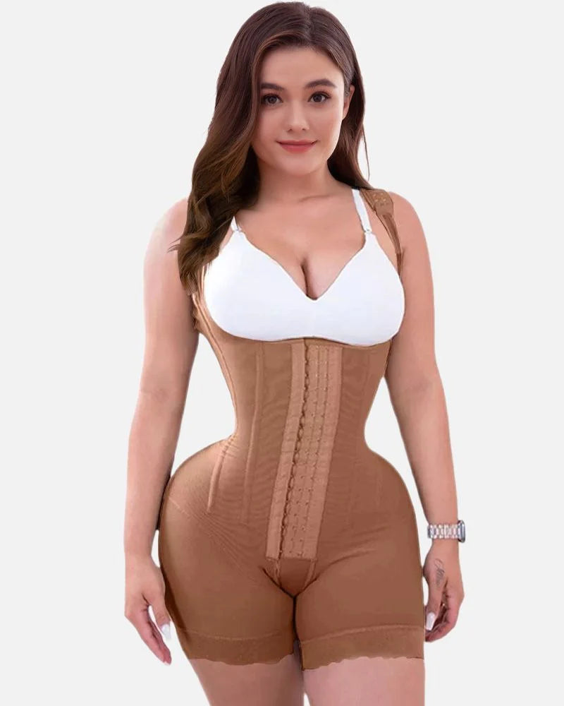 Shapshe® Firm Compression Tummy Control Shapewear Adjustable Bodysuit Hook and Eye Closure