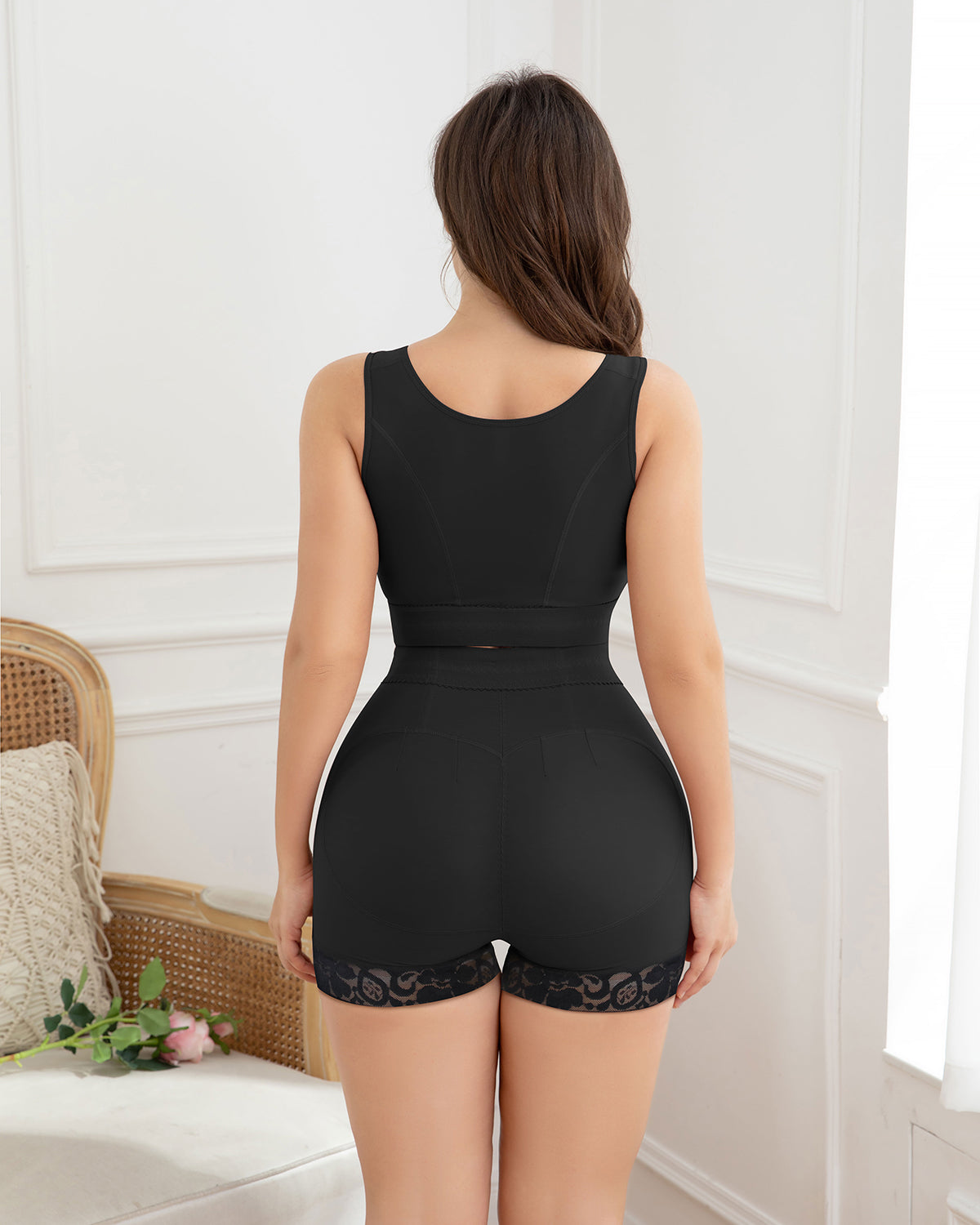 Shapshe® Women Front Closure Wirefree Padded Support Workout Crop Black Sports Bra