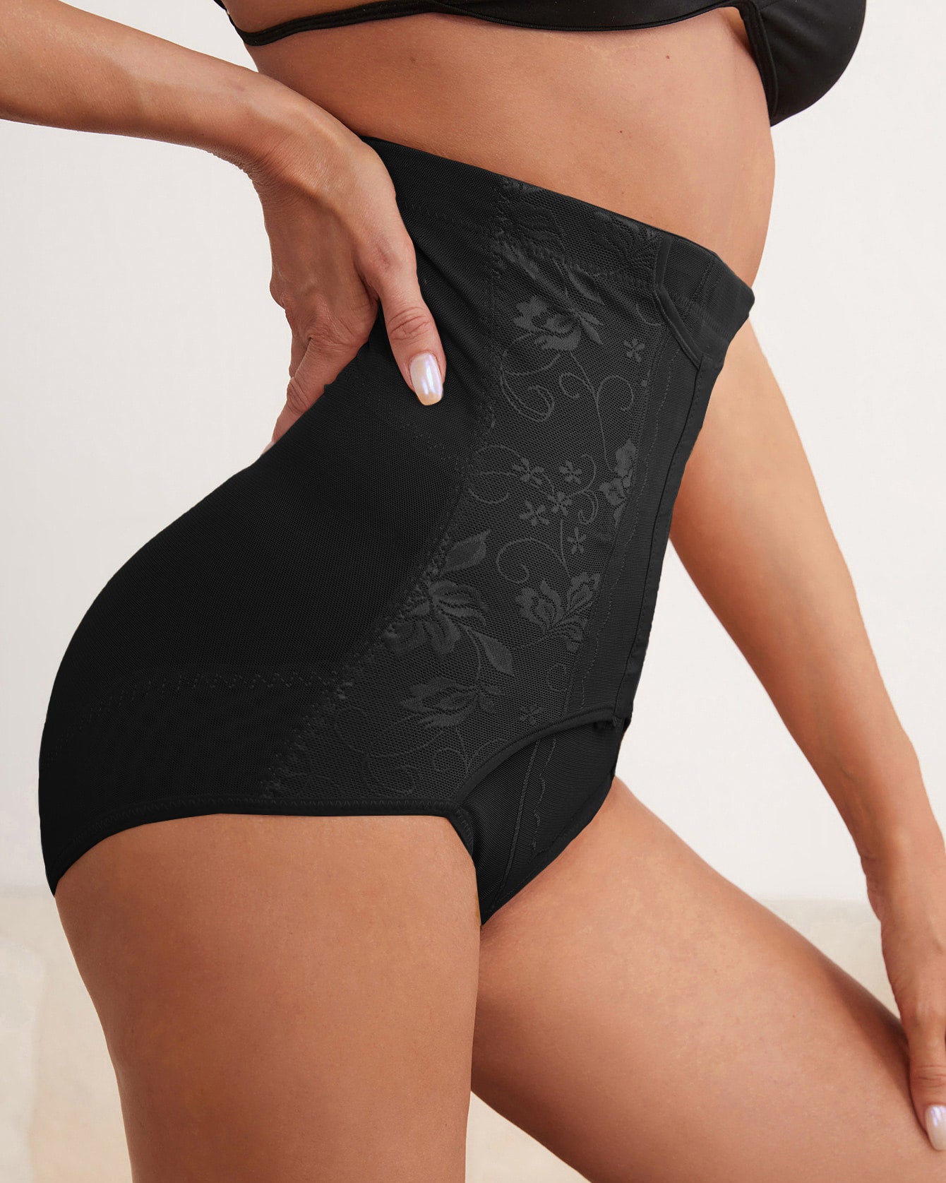 Hebilla frontal adelgazante ropa interior cuerpo Shapewear mujeres cintura alta Control de barriga levantador de glúteos bragas