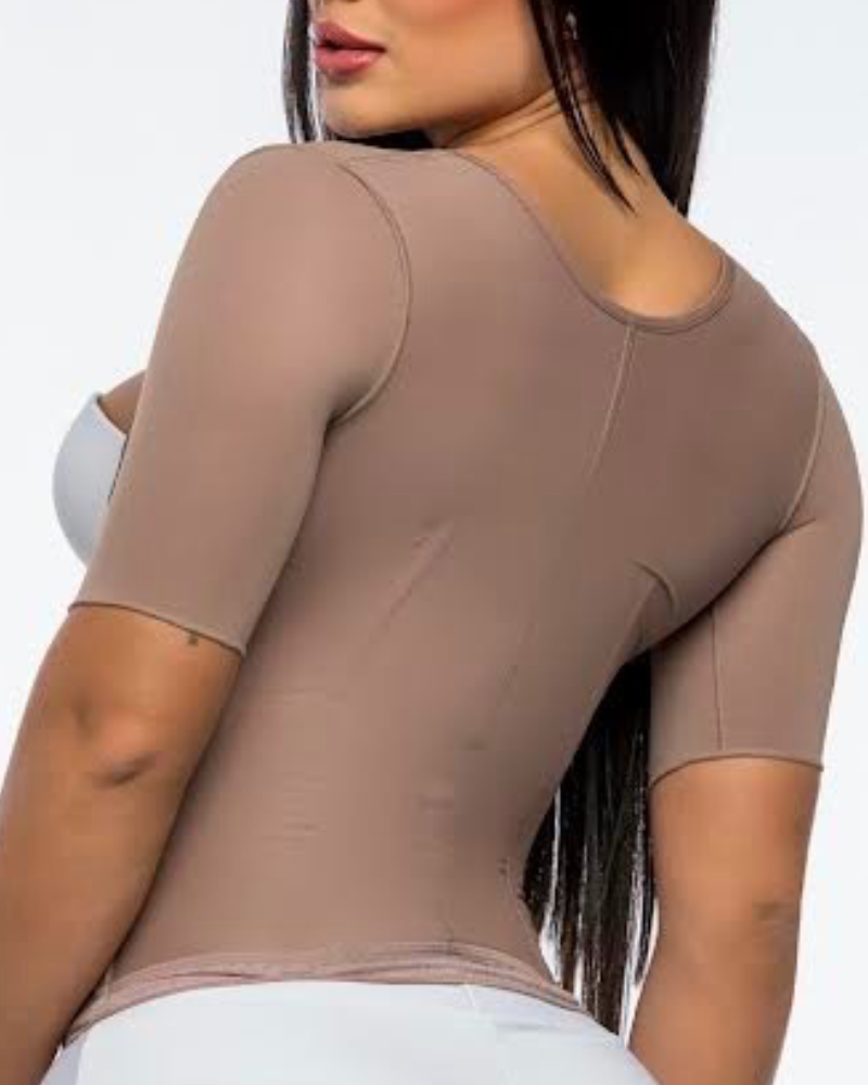 Shapshe® Women Compression Waist Trainer Tank tops Under Bust with Short Sleeves