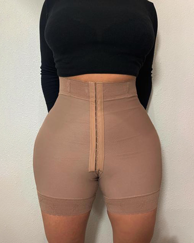 Bragas levantadoras de glúteos de alta compresión, pantalones cortos moldeadores con 3 ganchos y ojos