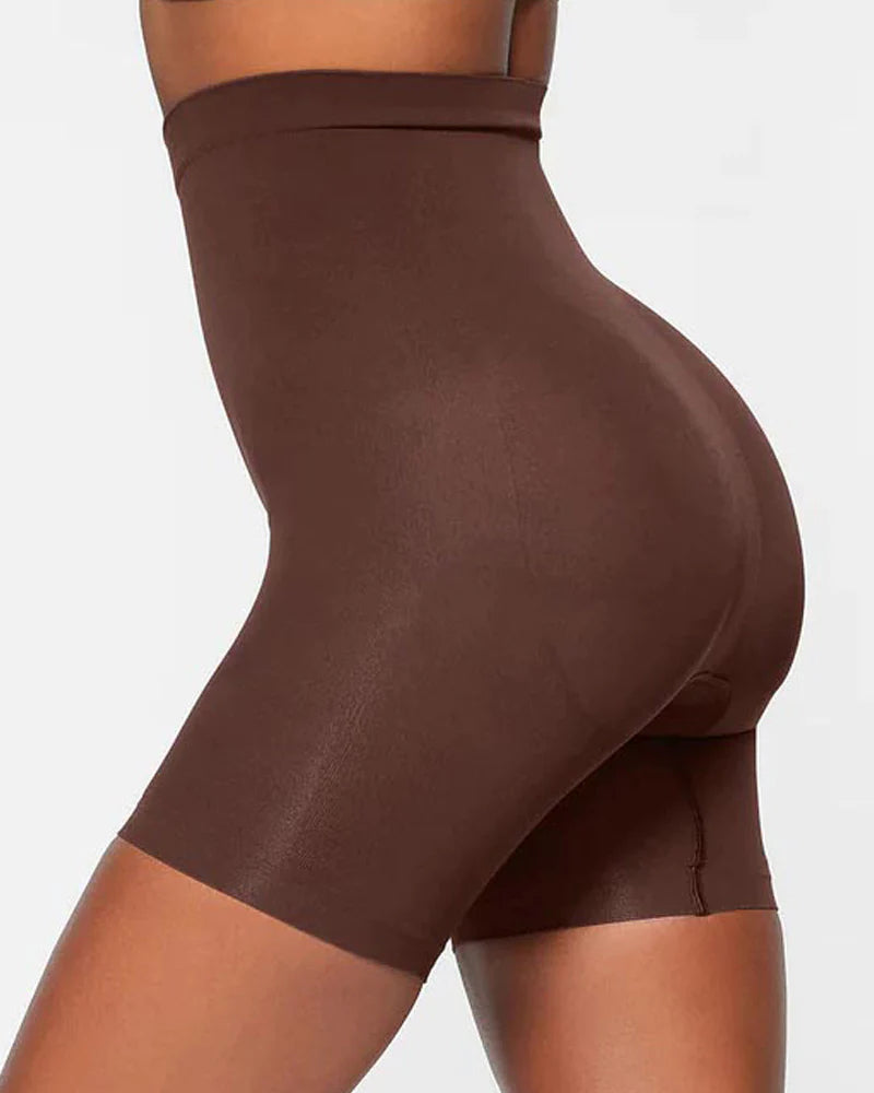 Pantalones cortos moldeadores con control de barriga adelgazante de cintura alta sin costuras