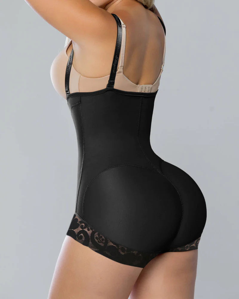 Body moldeador de faja con control de barriga y busto abierto con cremallera