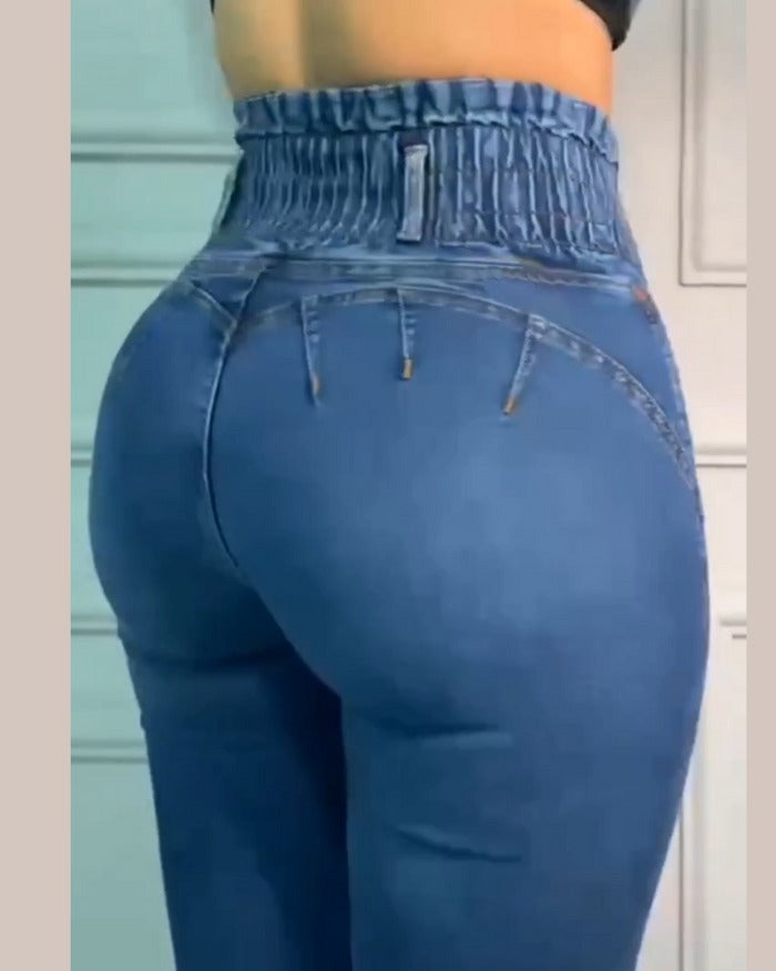 Shapshe® High Waisted Front Zipper Stretchy Jeans
