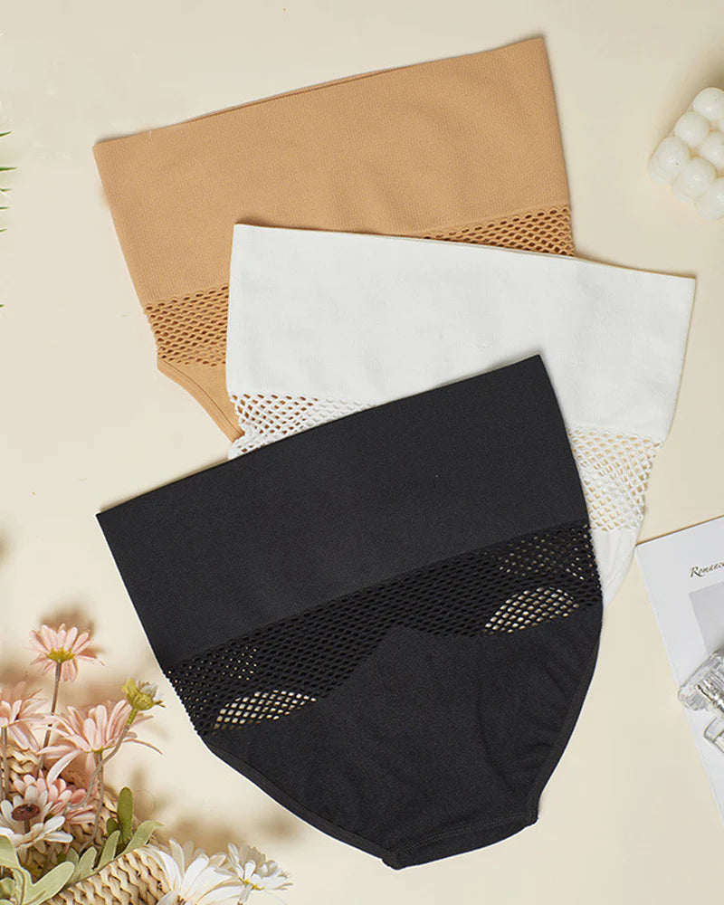 Bragas moldeadoras sin costuras para mujer, bragas caladas sexys de cintura alta
