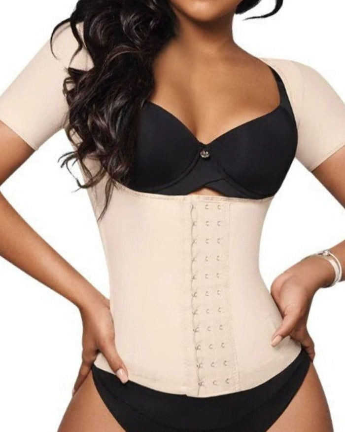 Shapshe® Women Compression Waist Trainer Tank tops Under Bust with Short Sleeves