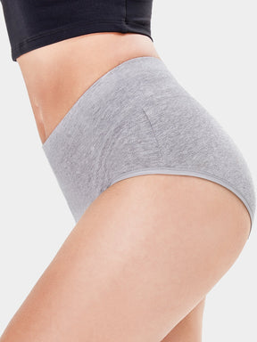 High-Cut Briefs Soft Cotton, Breathable Plain Underwear