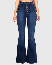 Women's High Waisted Flared Jeans