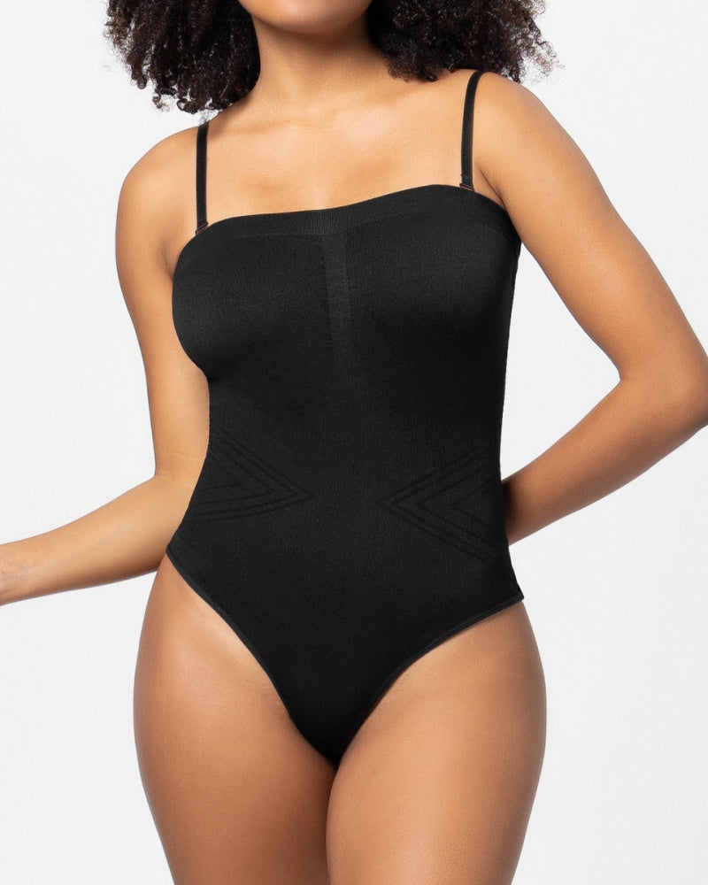 One Piece Removable Shoulder Straps Tube Top Tummy Control Corset Shapewear