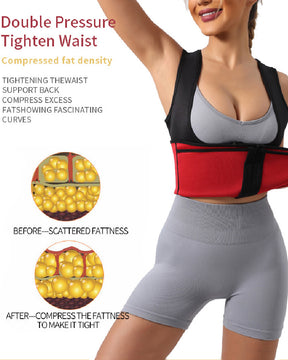 Strong Tummy Control Sports Waist Trainer Vest High Back Sauna Sweat Corset