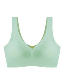 Seamless Comfort V Neck Pullover Sleep Bra With Removable Pads