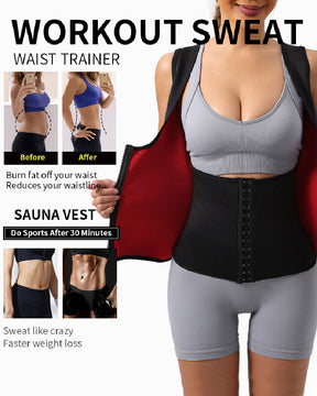 Strong Tummy Control Sports Waist Trainer Vest High Back Sauna Sweat Corset