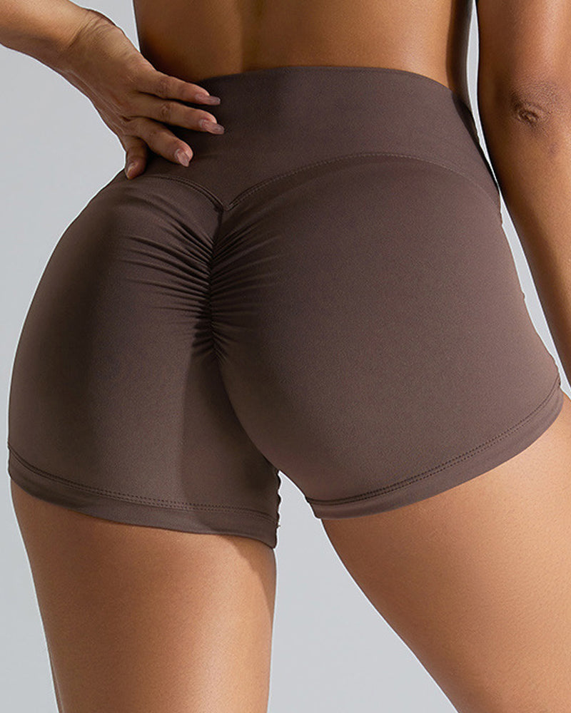 Seamless Hip-lifting Sports Yoga Shorts