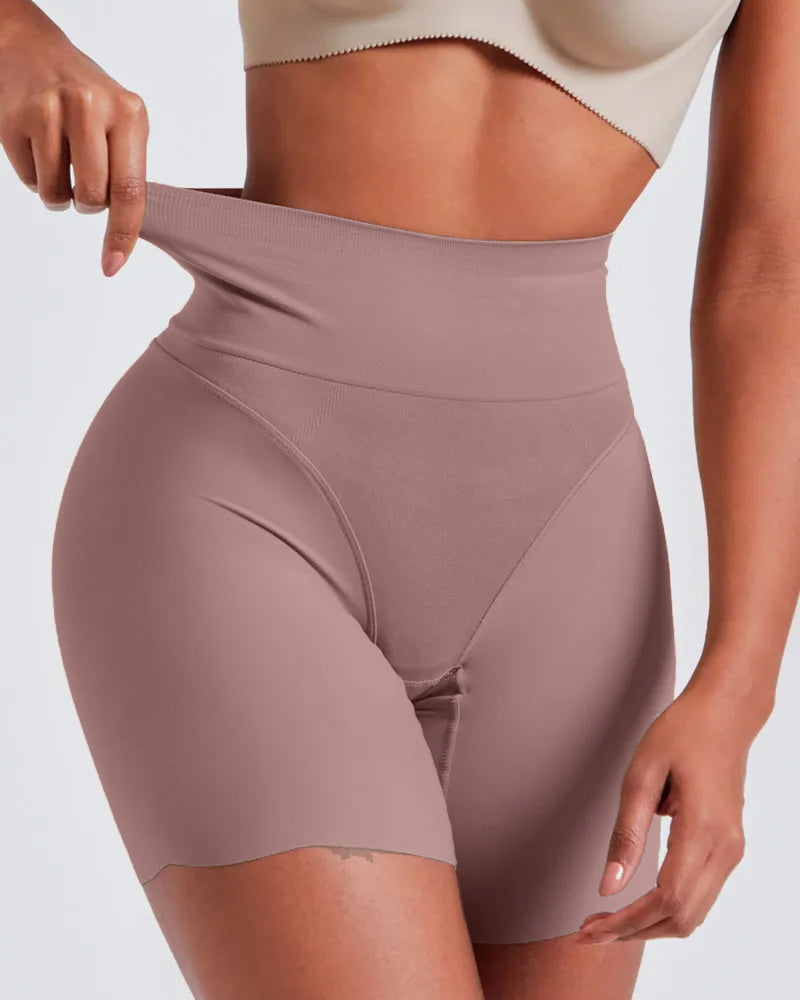 Pantalones cortos moldeadores de cuerpo sin costuras elásticos con levantador de glúteos y control de barriga