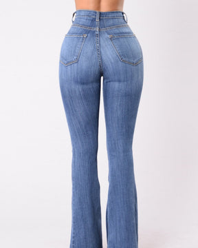 Women's High Waisted Flared Jeans