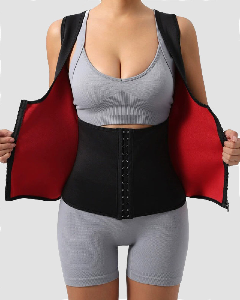 Strong Tummy Control Sports Waist Trainer Vest High Back Sauna Sweat Corset